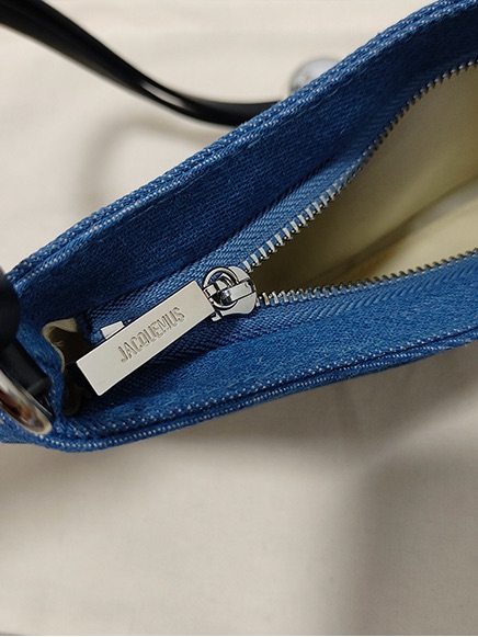Jacquemus Blue Denim Mini Shoulder Bag With Black Strap — image 5 of 6